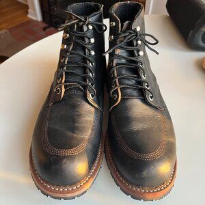 Woolrich Black Leather Yankee Ankle Boot